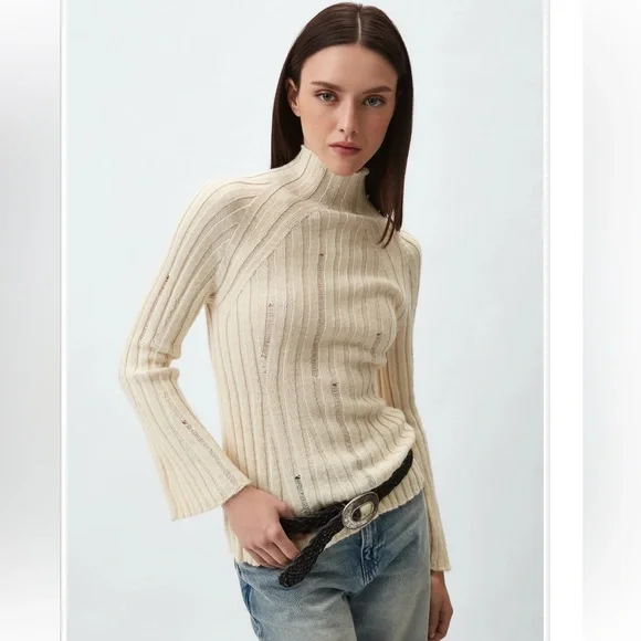 🎁Zara Ribbed Knit Cotton Sweater - New🎁 - Picture 2 of 15